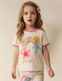 Rainbow Flower Print T-shirt