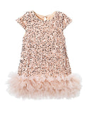 Party Sequin Stitching Tulle Dress
