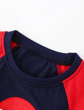 Santa Applique Sweatshirt Two-piece Set