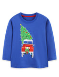 Cartoon Christmas Print Long Sleeve T-Shirt