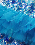 Costume da bagno intero in tulle a sirena