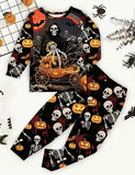 Halloween Pumpkin Print Family Matching Pajama Set