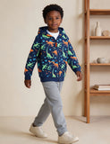 Dinosaur Print Zip-up Hoodie