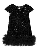 Party Sequin Stitching Tulle Dress