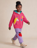Cute Unicorn Applique Hooded Cardigan + Pants Set