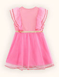Strawberry Embroidered Tulle Dress
