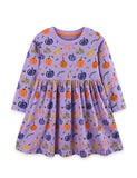 Autumn Pumpkin Print Long-sleeved Dress