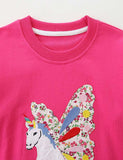 Unicorn Applique Sweatshirt & Printed Leggings