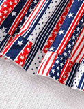 Independence Day Striped Star Suspender Dress