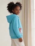 Hedgehog Applique Zip-up Hoodie