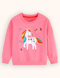 Rainbow Unicorn Embroidered Sweatshirt