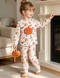 Halloween Pumpkin Applique Pajama Set