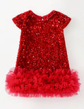 Party Sequin Stitching Tulle Dress