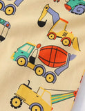 Cartoon Construction Car Short-sleeved T-shirt