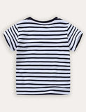 T-shirt a maniche corte con applicazione per escavatore