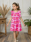 Cute Flower Sweet Little Fly Sleeve Dress