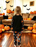 Halloween Dinosaur Pumpkin Print Pajamas