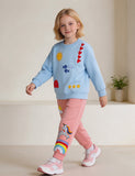 Unicorn Rainbow Applique Sweatshirt Set
