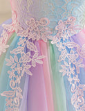 Rainbow Skirt Puffy Dress