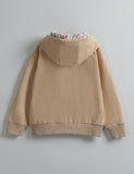 Animal Concert Embroidered Hooded Cardigan