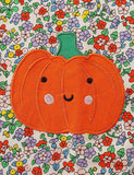 Halloween Floral Pumpkin Applique Dress