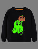 Halloween Luminous Pumpkin Ghost Sweatshirt