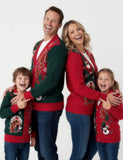 Christmas Santa Claus & Gingerbread Man Family Matching Cardigan