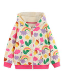 Cute Printed Zip-up Hoodie
