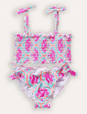 Floral Print Split Swimsuit