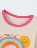 Rainbow Flower Print T-shirt