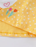 Cute Rabbit and Duckling Embroidered Dress