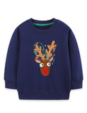 Christmas Reindeer Applique Sweatshirt
