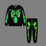 Halloween Luminous Skeletoon Sweater & Sweatpants