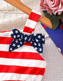 Independence Day Striped Star Suspender Dress