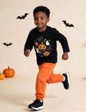 Halloween Pumpkin Ghost Print Long Sleeve T-Shirt