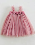 Three-dimensional Flower Sweet Tulle Dress