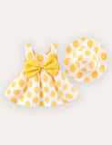 Baby Printed Dress + Hat