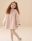 Elegant Blush Pink Pearl Embellished Coat