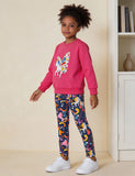 Unicorn Applique Sweatshirt & Printed Leggings