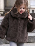 Luxury Taupe Faux Mink Fur Coat Or Vest