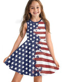 Independence Day Contrasting Star Striped Dress