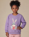 Bunny with Popcorn Applique Sweatshirt