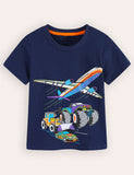 Truck Plane Print T-Shirt