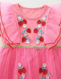 Strawberry Embroidered Tulle Dress