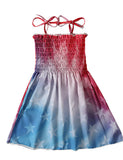 Independence Day Print Suspender Dress