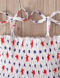 Independence Day Print Suspender Dress