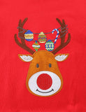 Christmas Elk Applique Sweatshirt