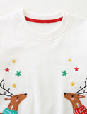 Christmas Reindeer Applique Sweatshirt