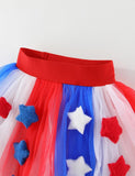 Independence Day 3D Star Color Matching Tulle Skirt