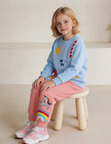 Unicorn Rainbow Applique Sweatshirt Set